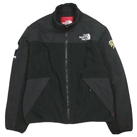 Supreme x The North Face RTG Fleece Nylon Jacke Schwarz