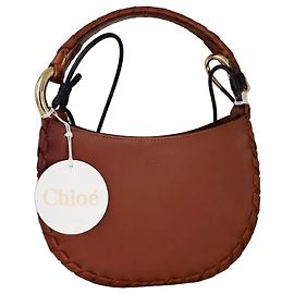 Bolsa Hobo Marcie Small da Chloé em couro marrom Marrom