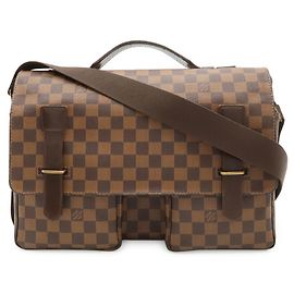 Bolso de Hombro Louis Vuitton Damier Broadway Castaño Otro Damier ebene