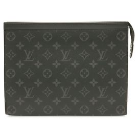 Louis Vuitton Monogram Eclipse Pochette Voyage MM Marrom Preto Monograma