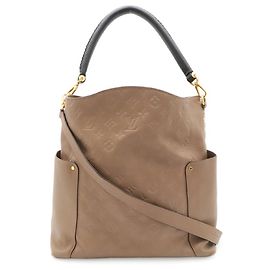 Bolsa de Ombro Louis Vuitton Monogram Empreinte Bagatelle Taupe