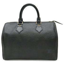 Louis Vuitton Epi Speedy 25 Handbag Black