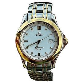 Omega Seamaster 120m Aço e Ouro Prata Branco Dourado