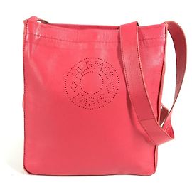 Bolsa de couro rosa Hermès Clou de Selle Rosa