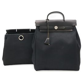 Hermès Hermes Herbag Ad PM Backpack Handbag Black