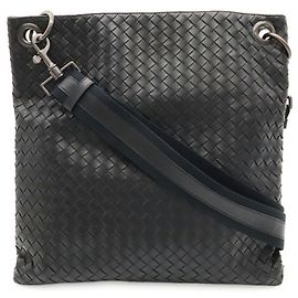 Borsa a Spalla Bottega Veneta Intrecciato Nero
