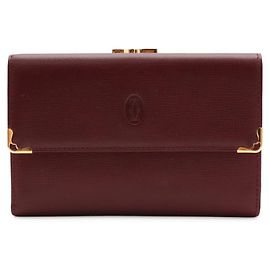 Cartier Must de Line Tri-fold Wallet Dark red