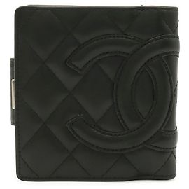 Cartera bi-fold Chanel Cambon Line Negro Rosa Blanco