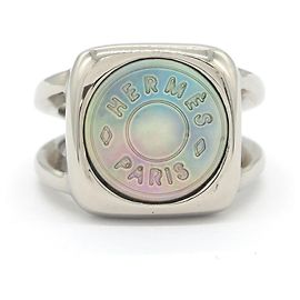 Hermès Hermes Corozo Sellier Ring Silvery