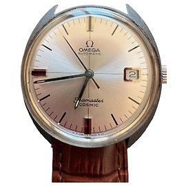 Omega Seamaster Cosmic Relógio Automático Marrom Bege