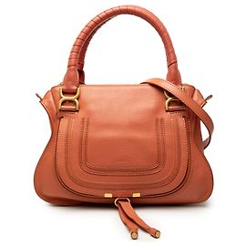 Bolsa Marcie média em couro laranja da Chloé Laranja
