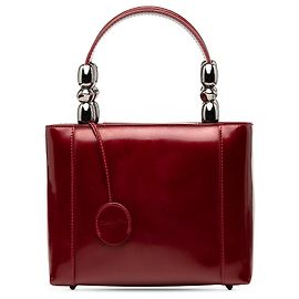 Bolsa Malice em verniz vermelho Dior com pérolas Vermelho Bordeaux