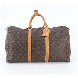 Bolso Louis Vuitton Monogram Keepall 50 Castaño Monograma