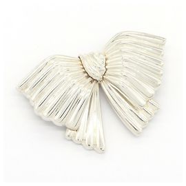 Tiffany & Co. Vintage Ribbon Brosche Silber