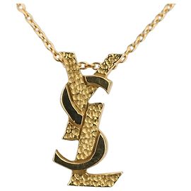 Colar de corrente com pingente em ouro 18K Yves Saint Laurent Dourado