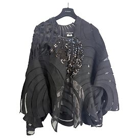 Junya Watanabe Black Wool Blend Sequin Embellished Jacket Black