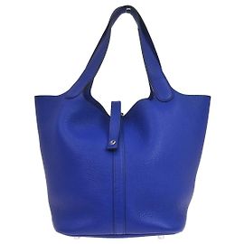 Hermès Hermes Picotin Lock Clemence MM Azul