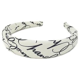 Chanel AA9914 Silk Headband Black White
