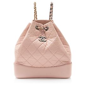 Chanel Aged Calfskin Gabrielle Small Backpack Pink