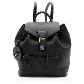 Louis Vuitton Monogram Empreinte Montsouris PM NM Backpack Black