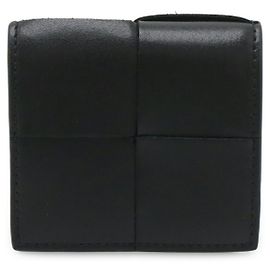 Bottega Veneta Leather Coin Case Black