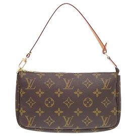 Sac à main Louis Vuitton Pochette Accessoires Monogram Marron Monogramme