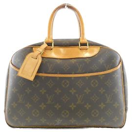 Bolsa de mão Louis Vuitton Monogram Bowling Vanity Marrom