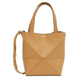 Sac à main cabas mini Loewe Puzzle Fold Beige
