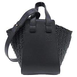Borsa a tracolla compatta Loewe Hammock Nero