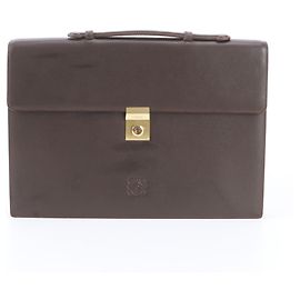 Sac à main et porte-documents en cuir Anagram Loewe marron Marron