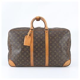 Louis Vuitton Monogram Sirius 55 Leather Boston Handbag Brown