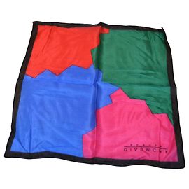 Foulard in seta Givenchy Nero Rosa Rosso Blu Verde Nero Rosa Rosso Blu Verde