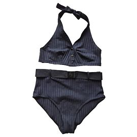 ERES ribbed black swimwear set Black