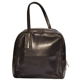 Montblanc Borsa Bowling Pelle Liscia Nera Nero