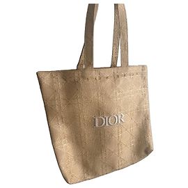 Dior Book Tote aus Stroh Beige