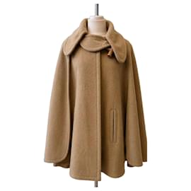 Abrigo capa de mezcla de lana Chloé Camello