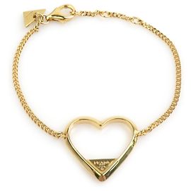 Bracelet à breloques doré Prada Doré