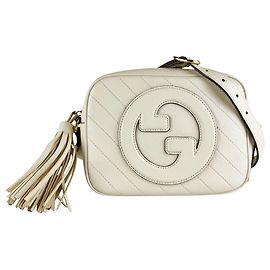 Bolsa de ombro em couro marfim Gucci Cru