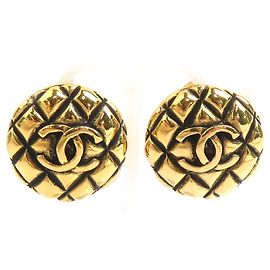 Boucles d'oreilles à clip dorées Chanel Doré