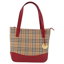Burberry Nova Check Lona e couro Bege