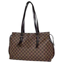 Sac cabas Louis Vuitton Chelsea Marron Damier ebène