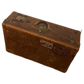 Valigia Antica Louis Vuitton in Pelle Marrone