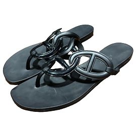 Hermès Egerie Sandals 40 Black