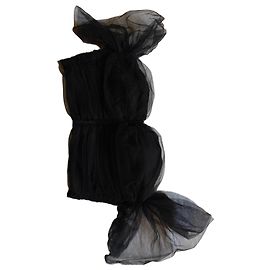 Elisabetta Franchi Corset de Tule Preto Preto