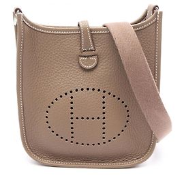 Hermès Bolsa de ombro Hermes Evelyne Amazon TPM Marrom Taupe