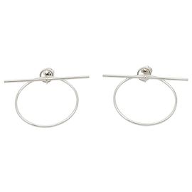 Hermès Boucles d'oreilles Loop MM en argent sterling Hermes Argenté