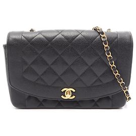 Borsa a Spalla Chanel Matelassé Diana Flap Nero