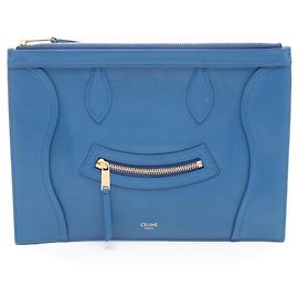 Céline Celine Medium Handbag Pouch in Blue Blue