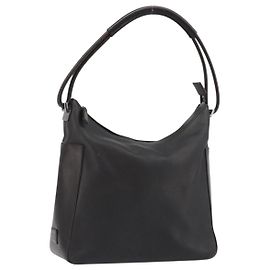 Borsa a Spalla GUCCI in Pelle Marrone Argento 001 3766 Auth 191334A Marrone Argento