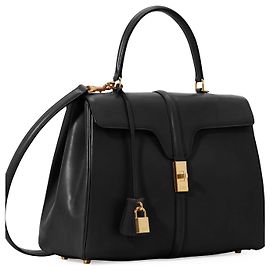 Borsa 16 Medium Céline Nera in Vitello Satinato Nero